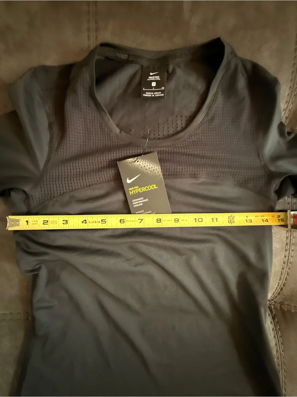 Nike Black Short Sleeve Mesh Yoke Performance Tee